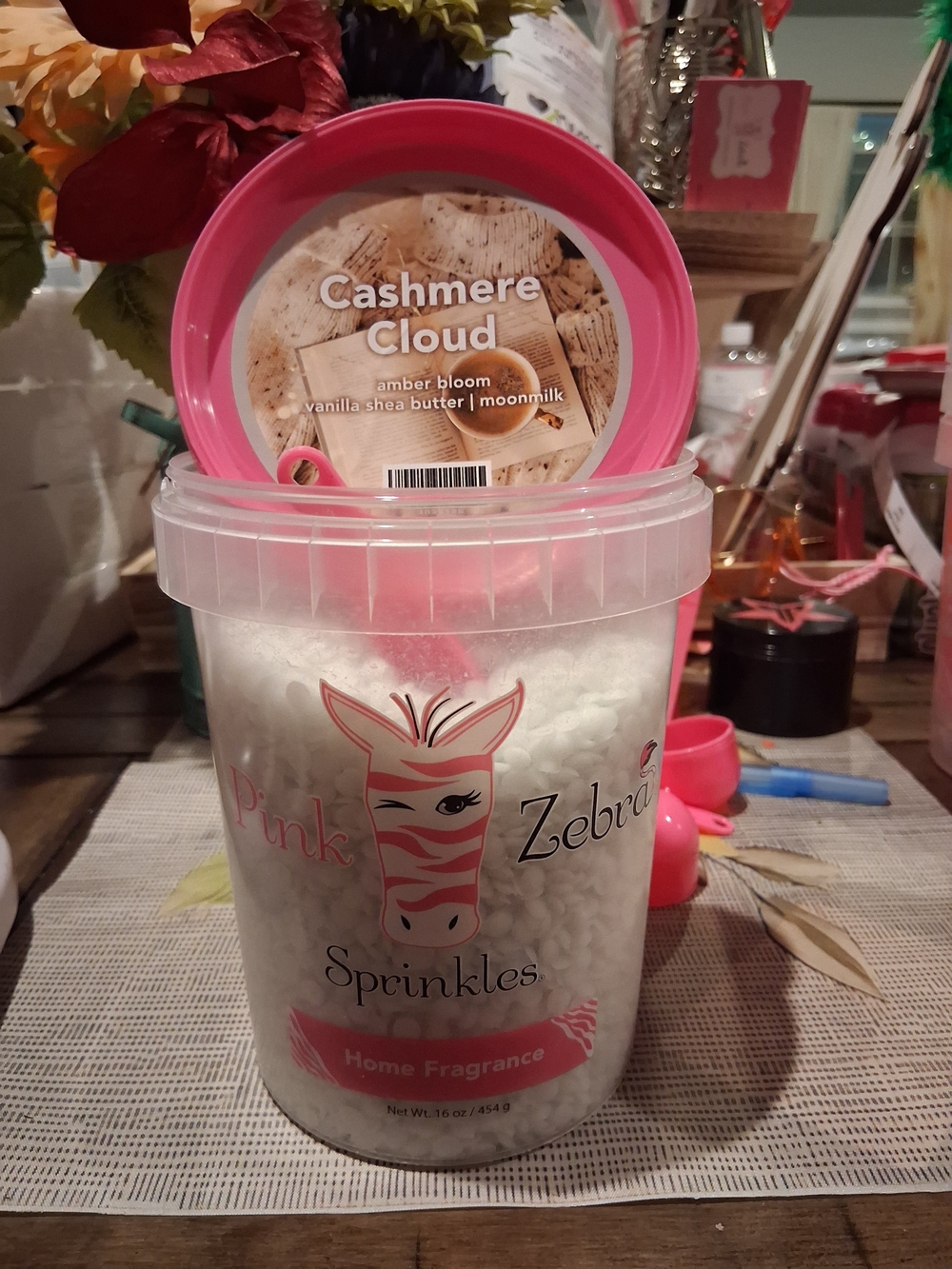 Pink Zebra Cashmere Cloud Sprinkles - White & Pink